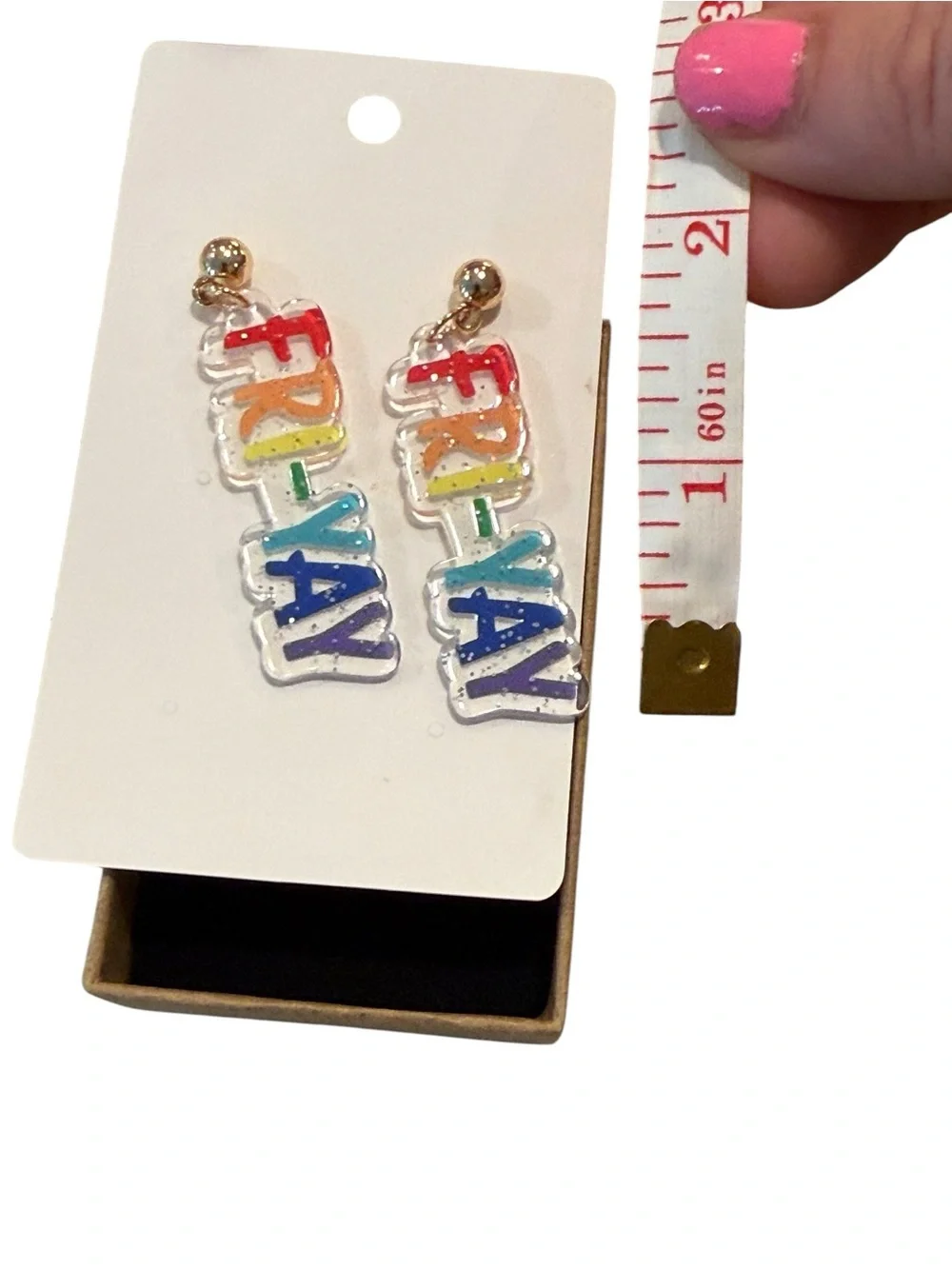 Fruity Rainbow 'FRI-YAY' Dangle Earrings
